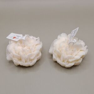 BaRich Candle For Life 💕 Elegant Cream Flower Candle Set